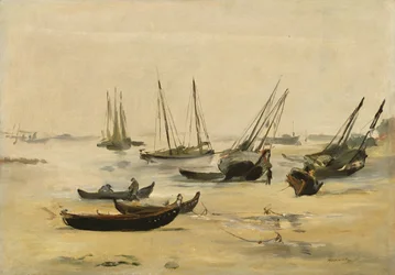 Plage, marée basse c.1873